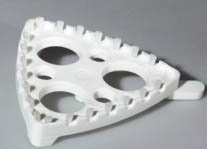 Sieve Cleaner with white Bristles and Metal Button